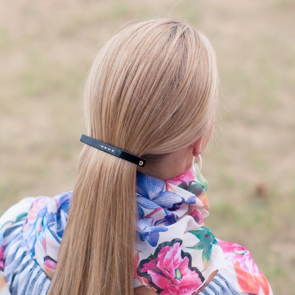 DONDELLA Hair Clip Cristallo Black 1x10.5cm