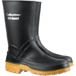 Albatros, Sicherheitsschuhe, GUARDIAN MID BLACK Nitrilgummistiefel 564040 schwarz (45)
