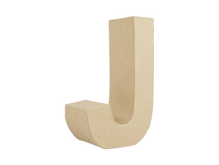 Glorex Buchstabe J aus Karton 17.5 × 11 × 5.5 cm