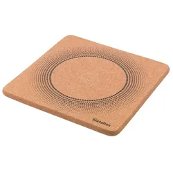 Untersetzer Ø 20 cm Holz, Textil, Natur Braun