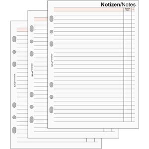 Bind Ersatzeinlagen B2542, Notizen, liniert, A5, für Terminplaner, mit 6-fach Lochung, 50 Blatt
