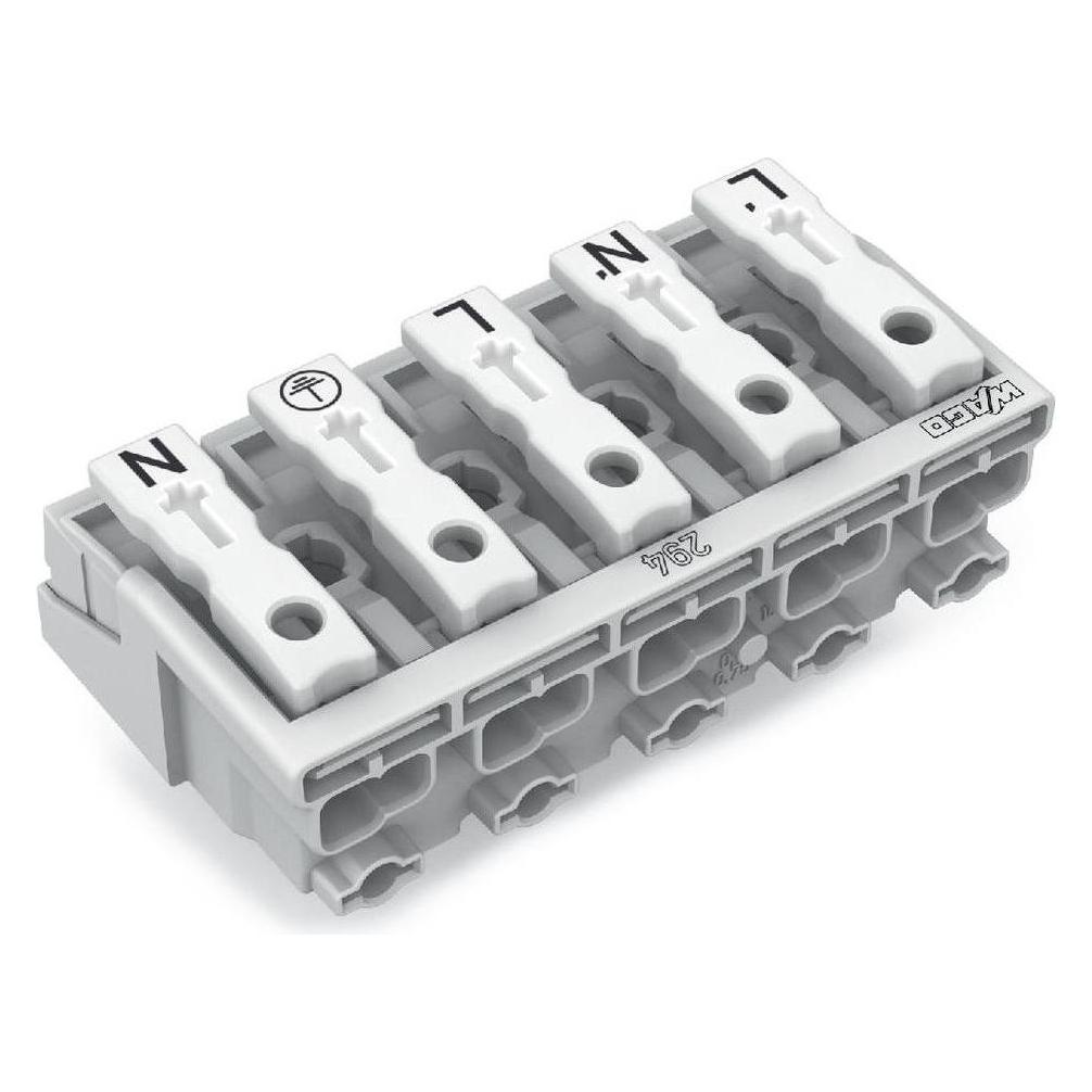 Wago 294-4005 Netzanschlussklemme ohne PE-Kontakt ohne RastfüÃe ohne Aufdruck 5- (294-4005)