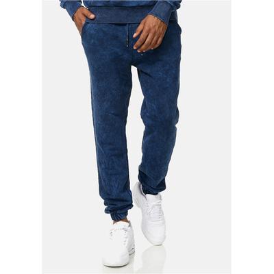 Sweathose RUSTY NEAL, Herren, Gr. S, EURO-Größen, blau (indigo), 100% Baumwolle, Hosen Sweathose, mit verwaschenem Muster