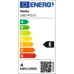 Nedis LED-Kühlschranklampe T25 4W E14 klar 470lm 2700K Ersatz für 42W Lebensdaue...