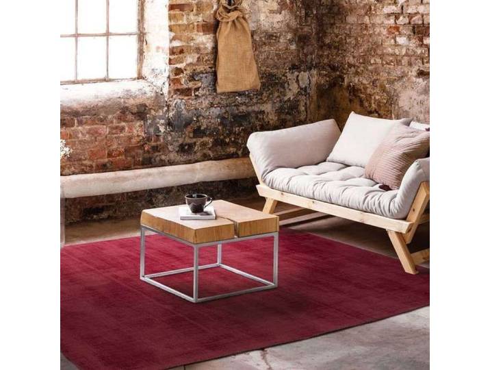 Tapis aspect velours burgundy 160x230