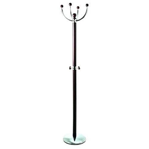 HAKU Staande kapstok metaal zilver/bruin Hoogte: 175 cm, Diameter: 35 cm