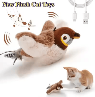 Inspire Picks Interactive Hanging Bird Cat Toy With Catnip And Sound Effects flapping Bird