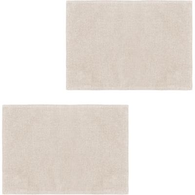Platzset OTTO HOME "Meellon, 2 Stück, strukturiert, weiche und flexible Materialqualität" Gr. 1, beige, B:30cm L:45cm, Obermaterial: 100% Polyester, Platzsets, 2er Set, verschiedene Größen, strukturiert, Esszimmer, Esstisch, Deko