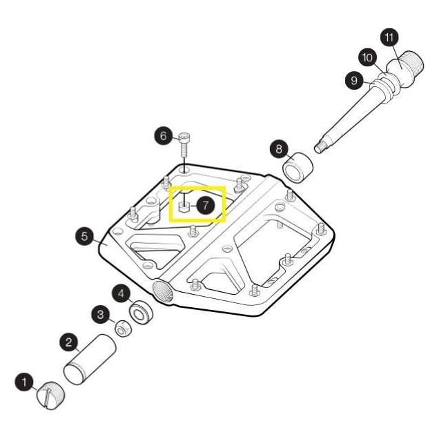 Crankbrothers Pin Lock Nut, Stamp V1, Level 1 (40080730)