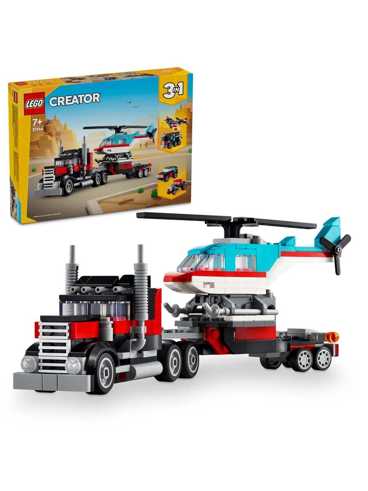 LEGO Creator 31146 Tieflader mit Hubschrauber