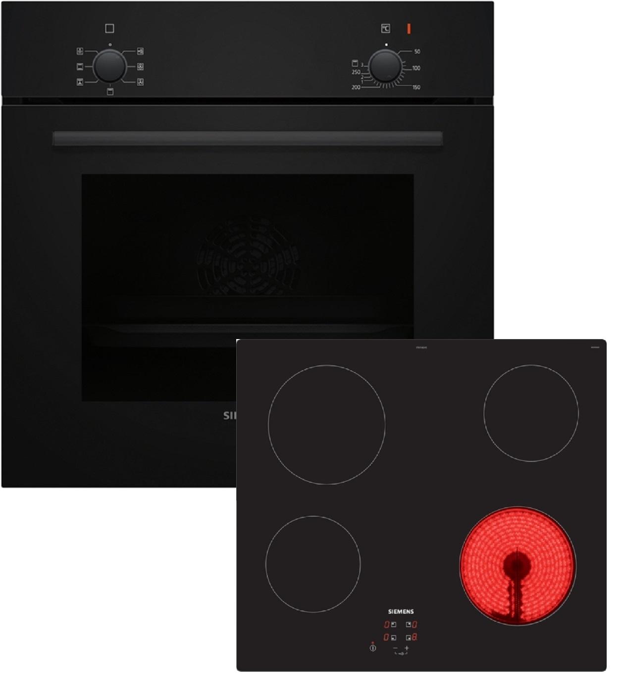 Siemens EQPOWER03K, Keramik, 4 Zone(n), Glaskeramik, Schwarz, Berührung, 59,2 cm