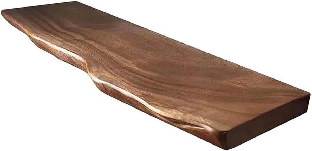 Massief Houten Zwevende Muurplank in Bruin - 60 cm