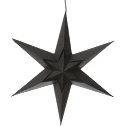 MARELIDA Papierstern Weihnachtsstern Luna Dekostern 6-zackig D: 30cm schwarz