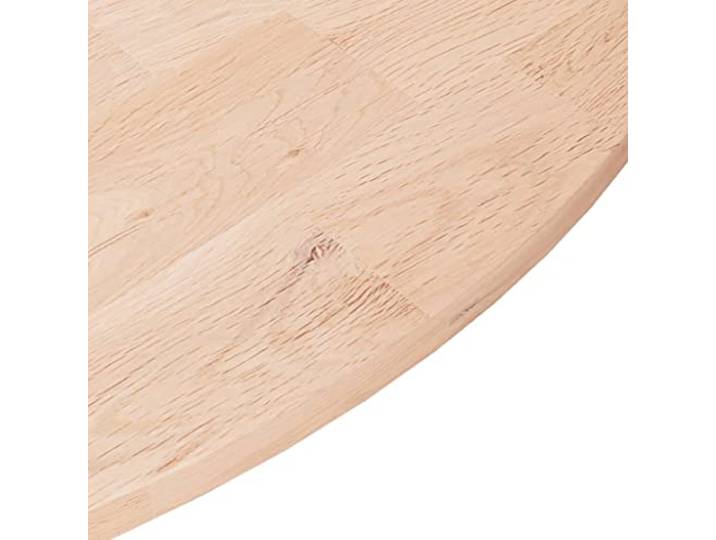 KTHLBRH Runde Tischplatte aus massiver Eiche, 80 x 1,5 cm, unbehandelt Holz und unfertige Oberfläche, für Bar, Restaurant, Haus, leicht zu reinigen