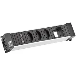 Bachmann Steckdosenleiste 3-fach schwarz 0,3m 909.0180 IP20