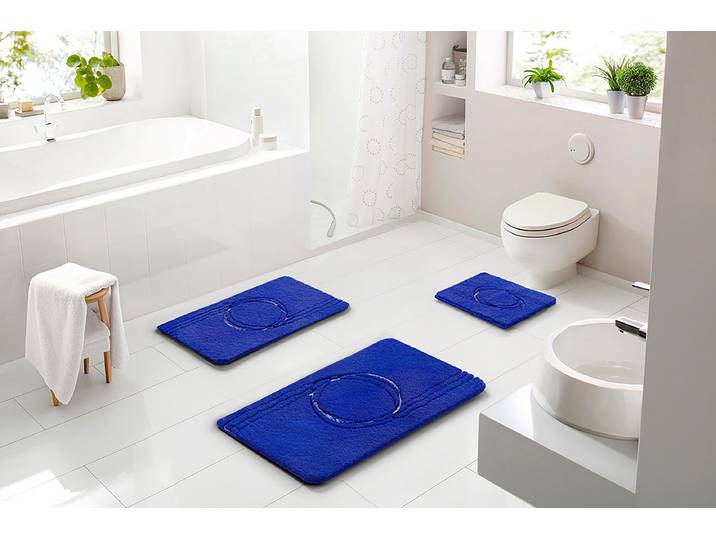 Tapis de bain Bolia 60 x 100cm Bleu/Bleu
