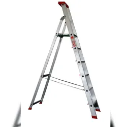 Stehleiter 6 Stufen Profi 230x61x16cm Alu SZAGATO 6 Stufen Leiter Alu Stehleiter 6-stufig Bockleiter 6 Stufen Haushaltsleiter 6 Stufen Alu-Stehleiter