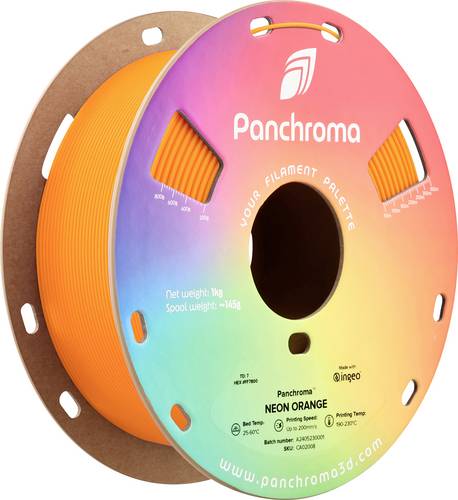 Polymaker CA02008 Panchroma Neon Filament PLA fluoreszierend, Farbwechsel 1.75 mm 1000 g Neon-Orange (fluoreszierend) 1 St.