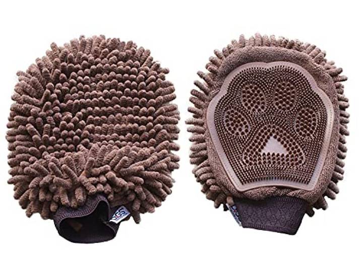 Dog Gone Smart Dirty Dog Grooming Mitt, Bruin