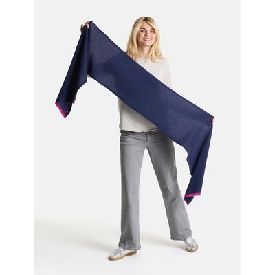 Schal LIEBLINGSSTÜCK "Damen-Strickschal", Damen, Gr. onesize, blau (490, navy), Kaschmir, Modetücher Schal, aus Wolle und Kaschmir