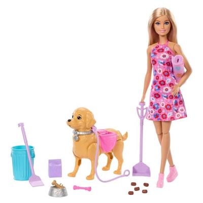 Barbie Hundespaziergang Spielset mit Puppe