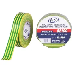 HPX, Klebeband, PVC insulating tape VDE - yellow/green 19mm x 20m (19 mm)
