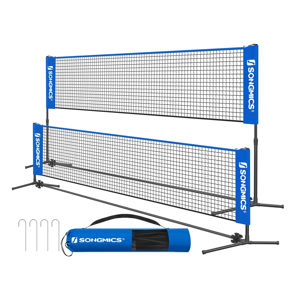 SONGMICS Badmintonnetz 4 m Blau SYQ400