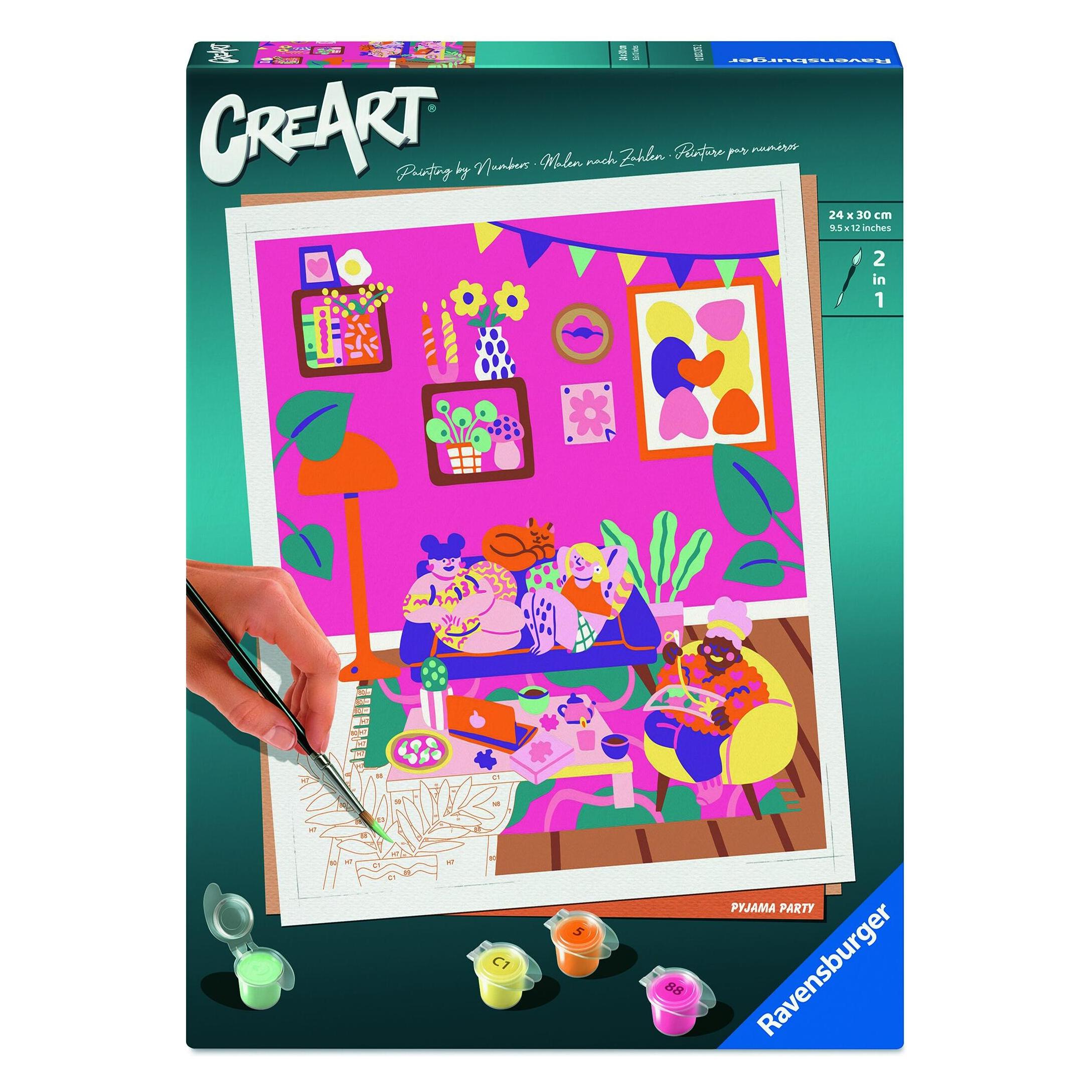 Ravensburger CreArt, Malen nach Zahlen Adults Trend - Pyjama Party (4005555232759-4005555232759)