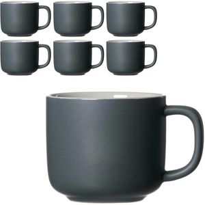 Ritzenhoff&Breker Kaffeetassen Jasper grau, 240 ml, Keramik, 6 Stück
