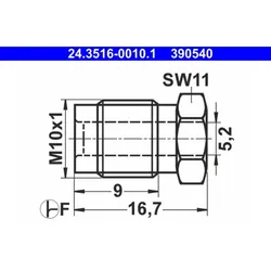 ATE 24.3516-0010.1 Überwurfschraube