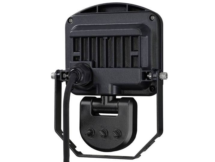 Ledino Strahler Charlottenburg Sensor schwarz 3.000K 10W, schwarz, Aluminium, Modern, LED Außenleuchte
