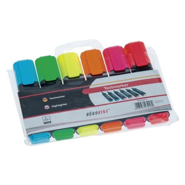 Westcott Textmarker farbsortiert, 6 St. (6x) (E-744251 00)