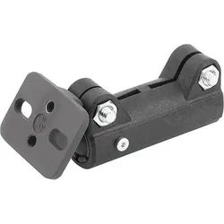 ROHRVERBINDER GERADE, FÜR RUNDROHRE, A=18,1, L=86, MIT KUGELGELENK, THERMOPLAST, KOMP:STAHL VERZINKT