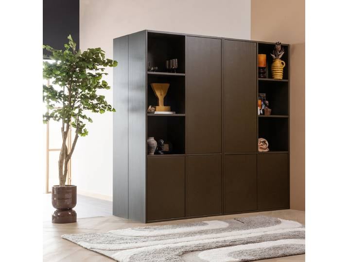 Massiver Schrank - 108 cm 108 x 215 x 40cm Ausrichtung links Braun