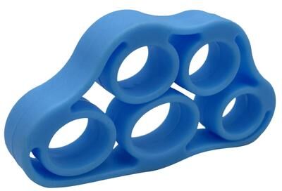 Perfect Picks Market Finger Strength Trainer Silicone Hand Grip Exerciser For Fitness And Rehab blue