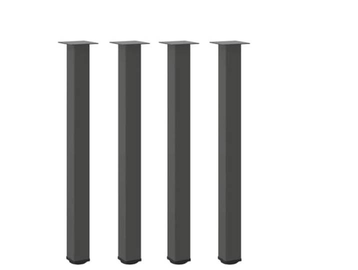 HGDFWRQW 4er Set Bartischbeine Anthrazit 90-92 cm Stahl Höhenverstellbare Möbelfüße mit Bodenschonern für Stehtische in Küche oder Essbereich für individuelle DIY-Projekte.