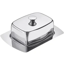 Westmark Butterdose Edelstahl silber, 19x7x12.8 cm