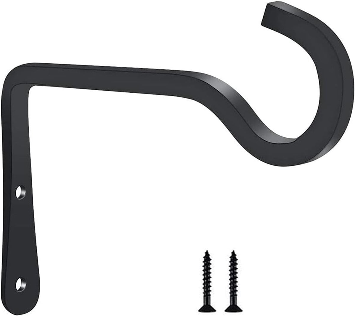 Zware zwarte metalen wandbeugel voor ophangsystemen 15x10cm