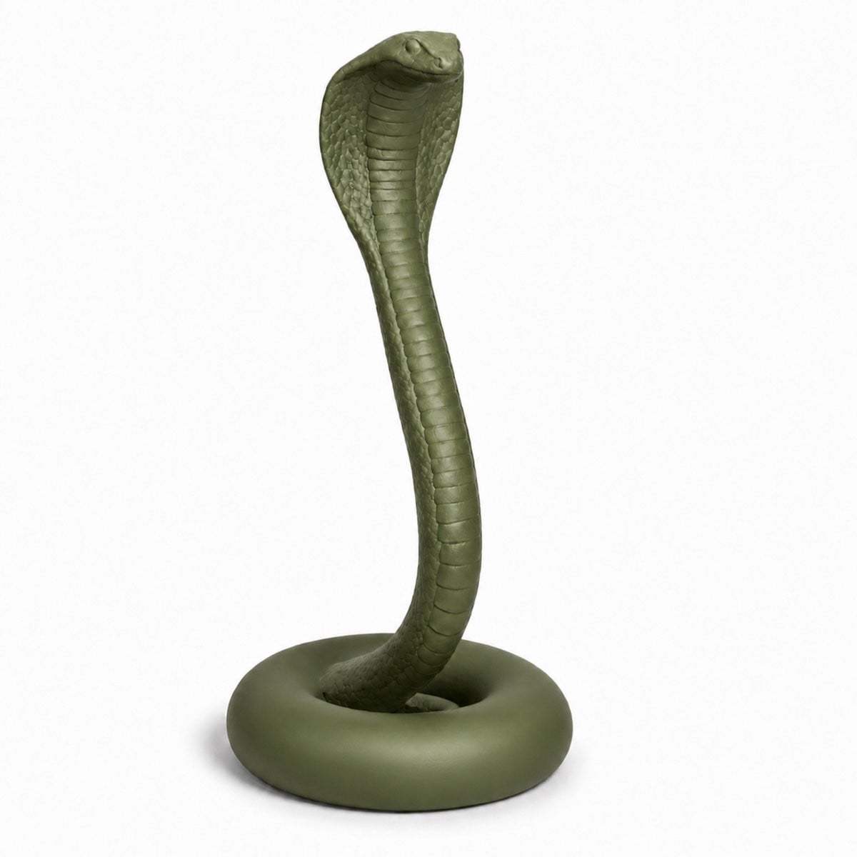 Fiastra Cobra slangenbeeld decoratief beeld Mosgroen