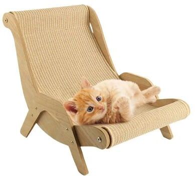 Uplift Picks Wooden Sisal Cat Lounge Chair Scratcher For Resting Playing And Claw Care Wooden Sisal Cat Lounge Chair Scratcher For Resting Playing And Claw Care