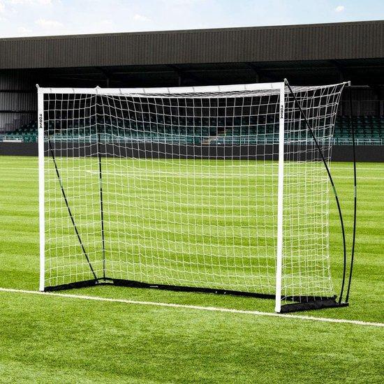 Aufstellbare Fußballtore - Trainingsset - Für den Garten - Schnell aufzubauen - 3m x 2m - Weiß