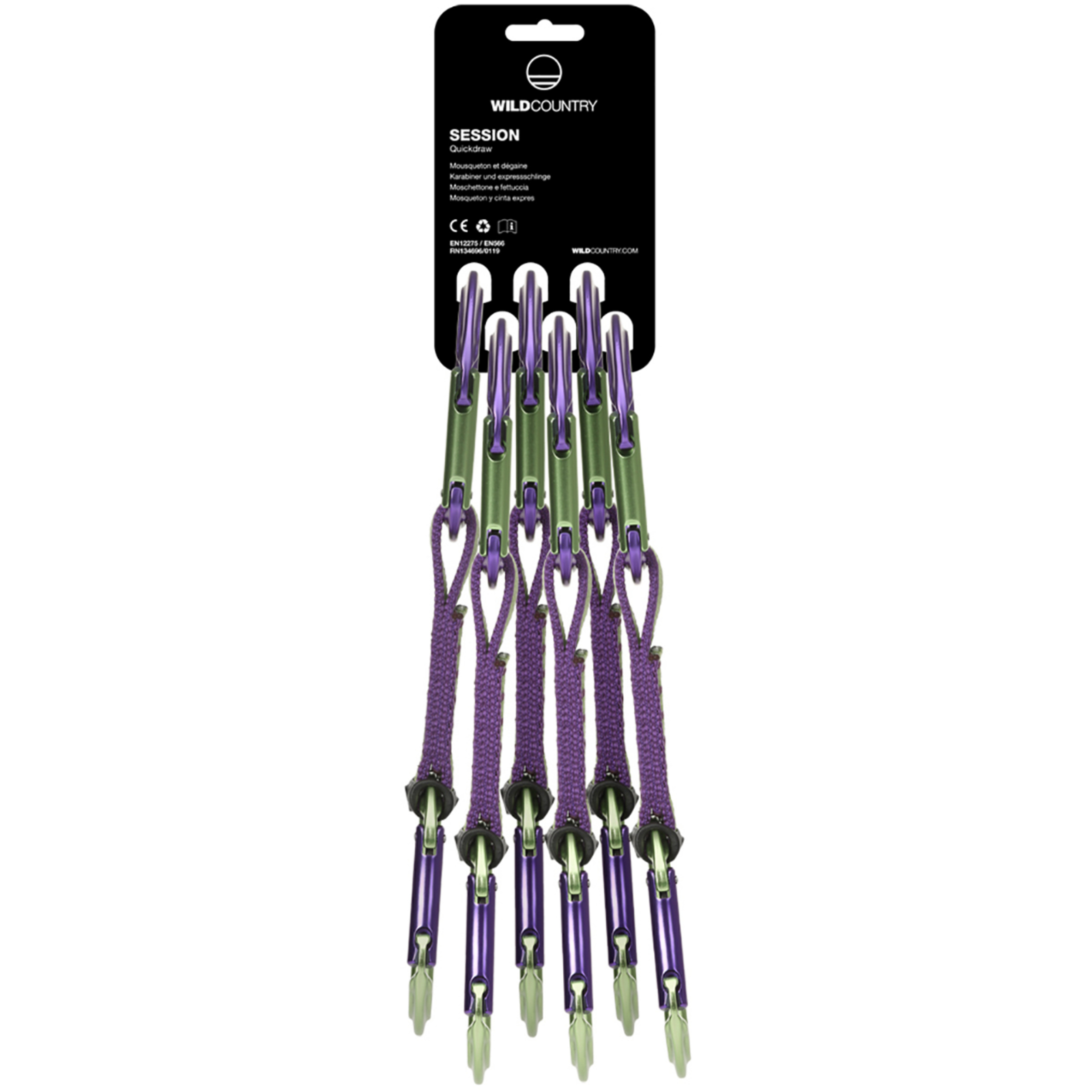 Wild Country Session Expressset 6er Pack Express-Sets grau Sportklettern