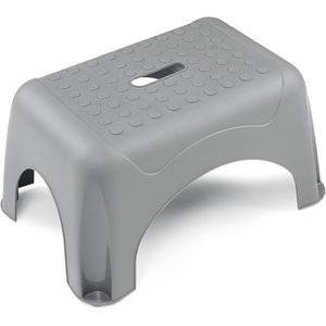 Ondis24 Tritthocker Step Stool, aus Kunststoff, 1 Stufe, grau