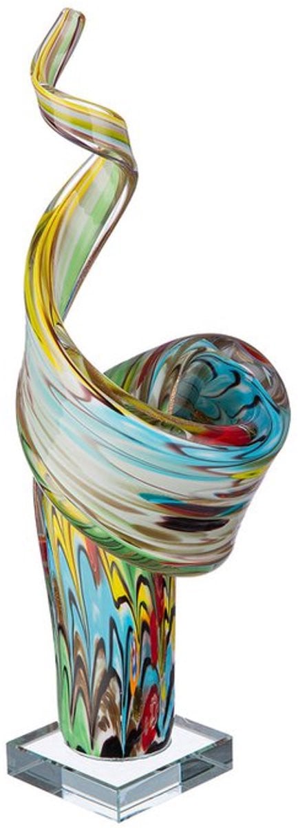 Gilde Decoratie Beeld Sculptuur Twister Glas Hoogte: 35 cm