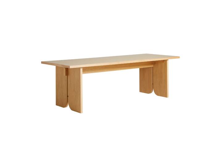 Woud Kimono Esstisch 240x90 cm Weiß pigmentiertes, lackiertes Eichenholz