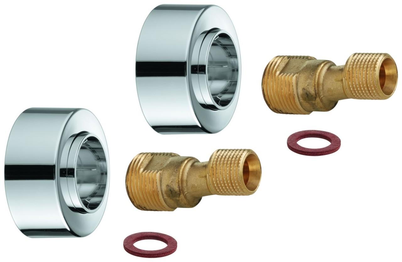 GROHE S-Anschluss 48453 1/2" x 3/4" Verstellbarkeit 7,5mm chrom, 48453000 48453000