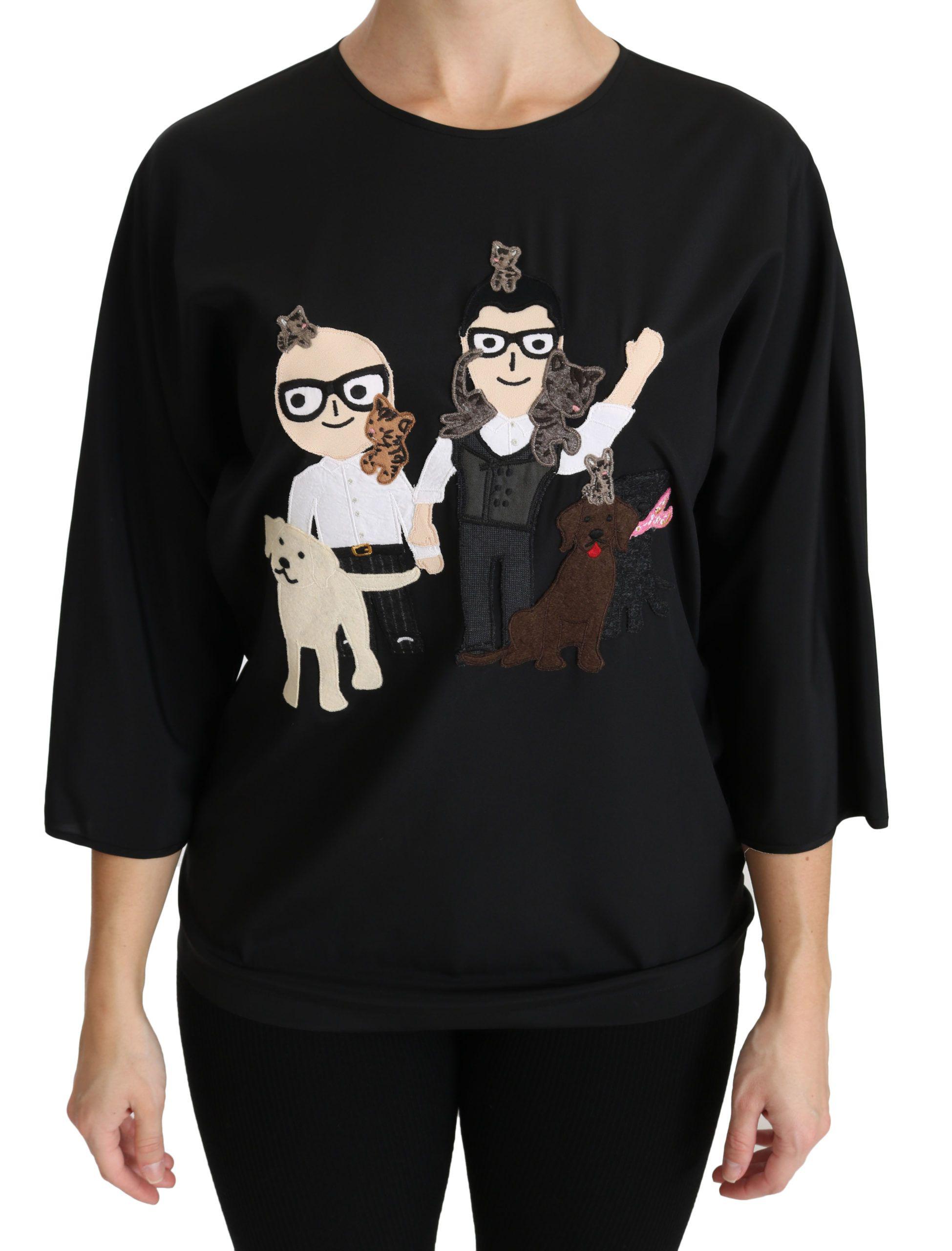Dolce Gabbana Zwarte Zijden Top