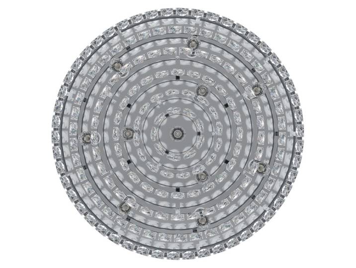 Suspension Valparaiso\, 1 lumière\, chromée\, diamètre 58 cm