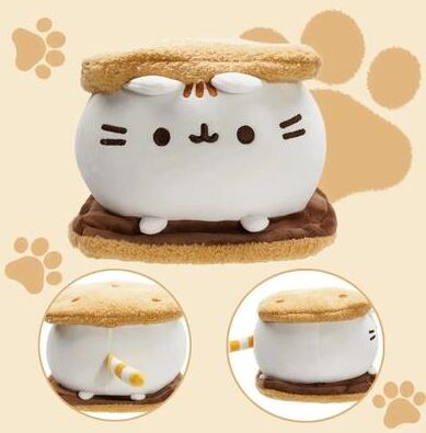 Uplifted Finds Kawaii Chocolate Cookie Fat Cat Plush Toy Kawaii Chocolate Cookie Fat Cat Plush Toy
