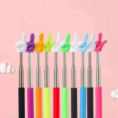 Telescopic Finger Teaching Pointer Stick Stainless Steel Extendable Whiteboard Pointer random 1pc